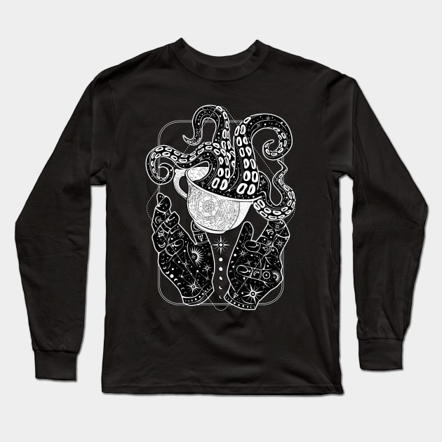 Tentacle Tea Time Long Sleeve T-Shirt by Von Kowen